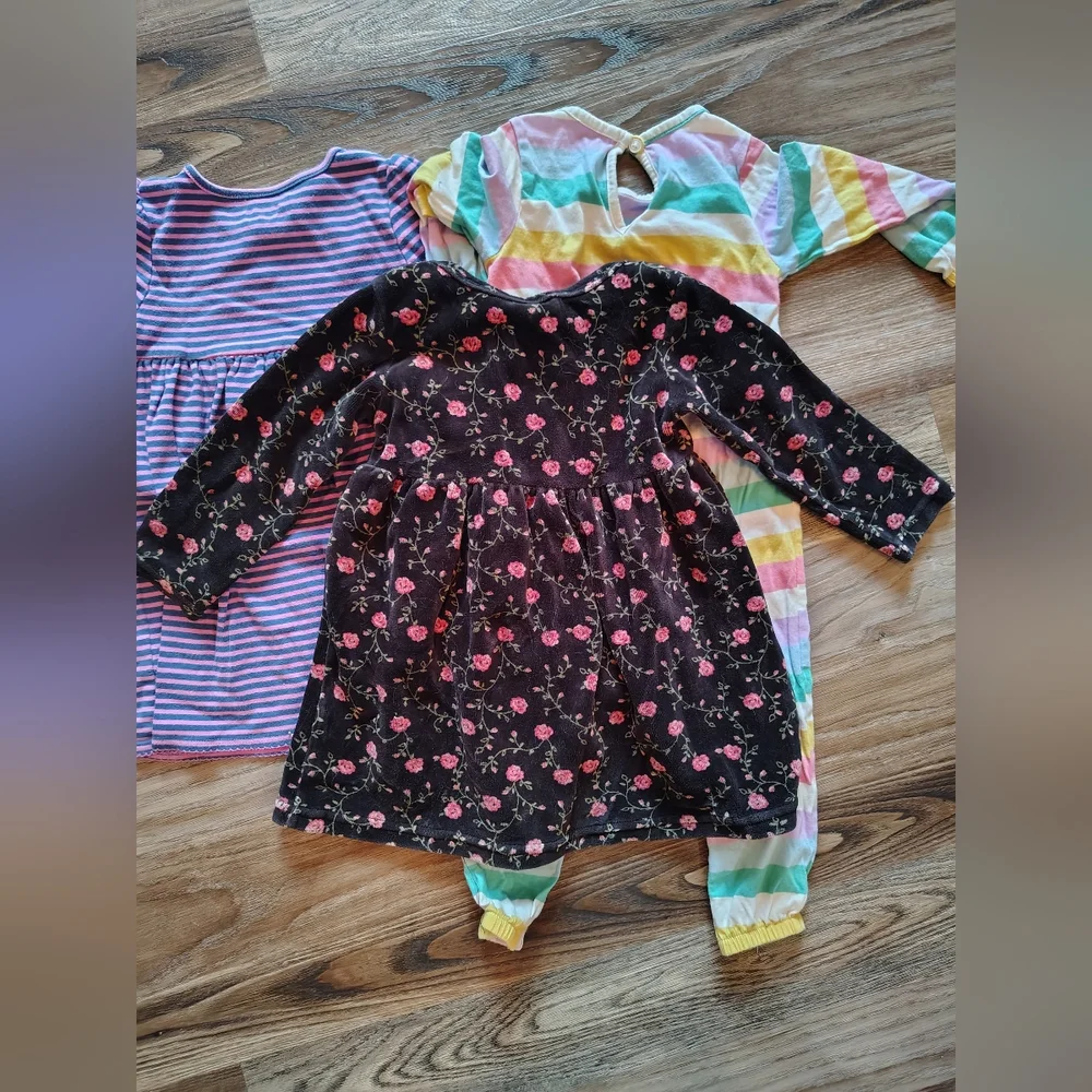 Lot 5 Toddler Girls Clothes 18-24mo OshKosh Old‎ Navy Dresses Jeans Capris